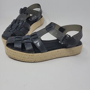 Circus Sam Edelman Sandals Womens US 7 M Black Braided Wedge Braided